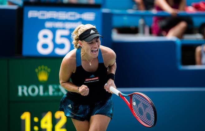 Mandatory Credit: Photo by Rob Prange Shutterstock (12324303an) Angelique Kerber of Germany in action during the third round at the 2021 Western & Southern Open WTA, Tennis Damen 1000 tennis tournament Western & Southern Open Day Six, Tennis, Cincinnati, USA, 19 Aug 2021 Western & Southern Open Day Six, Tennis, Cincinnati, USA, 19 Aug 2021  Copyright: xRobxPrange Shutterstockx 12324303an
