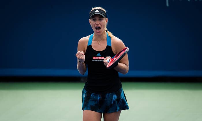 August 19, 2021, CINCINNATI, UNITED STATES: Angelique Kerber of Germany in action during the third round at the 2021 Western & Southern Open WTA, Tennis Damen 1000 tennis tournament against Jelena Ostapenko of Latvia CINCINNATI UNITED STATES - ZUMAa181 20210819_zaa_a181_040 Copyright: xRobxPrangex