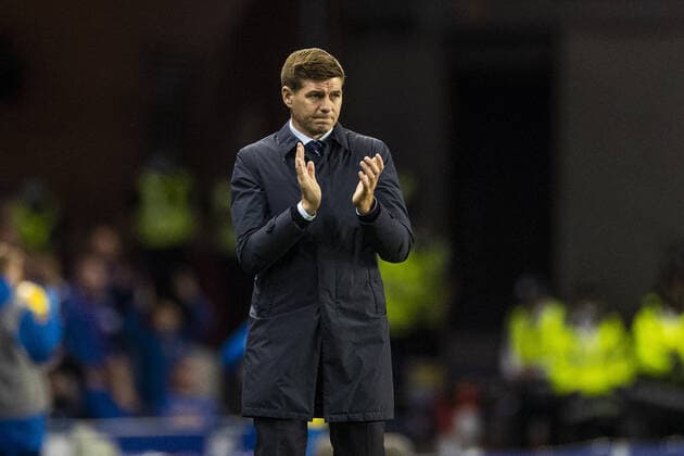 Mandatory Credit: Photo by Kirk O Rourke Rangers FC Shutterstock (12337251bb) Rangers Manager Steven Gerrard during the Europa League qualifying match at Ibrox Stadium, Glasgow. Rangers v Alashkert, UEFA Europa League Qualifying Play-off, Ibrox Staiudm, Glasgow, Scotland, UK - 19 Aug 2021 Rangers v Alashkert, UEFA Europa League Qualifying Play-off, Ibrox Staiudm, Glasgow, Scotland, UK - 19 Aug 2021 Copyright: xKirkxO Rourke RangersxFC Shutterstockx 12337251bb