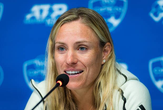 August 19, 2021, CINCINNATI, UNITED STATES: Angelique Kerber of Germany talks to the media third round at the 2021 Western & Southern Open WTA, Tennis Damen 1000 tennis tournament CINCINNATI UNITED STATES - ZUMAa181 20210819_zaa_a181_064 Copyright: xRobxPrangex
