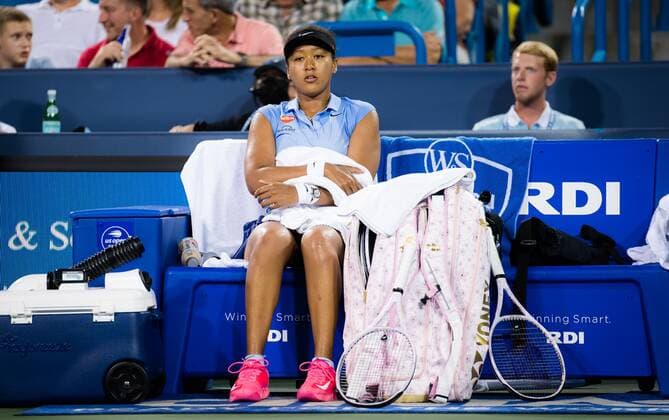 Mandatory Credit: Photo by Rob Prange Shutterstock (12324303dv) Naomi Osaka of Japan in action during her third round match at the 2021 Western & Southern Open WTA, Tennis Damen 1000 tennis tournament Western & Southern Open Day Six, Tennis, Cincinnati, USA, 19 Aug 2021 Western & Southern Open Day Six, Tennis, Cincinnati, USA, 19 Aug 2021  Copyright: xRobxPrange Shutterstockx 12324303dv