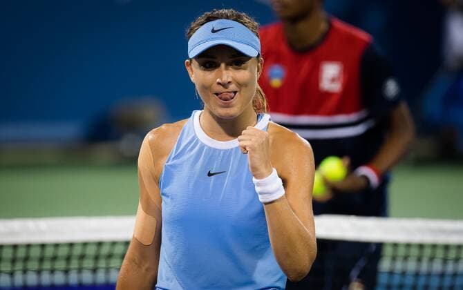 Mandatory Credit: Photo by Rob Prange Shutterstock (12324303ei) Paula Badosa of Spain in action during her third round match at the 2021 Western & Southern Open WTA, Tennis Damen 1000 tennis tournament Western & Southern Open Day Six, Tennis, Cincinnati, USA, 19 Aug 2021 Western & Southern Open Day Six, Tennis, Cincinnati, USA, 19 Aug 2021  Copyright: xRobxPrange Shutterstockx 12324303ei