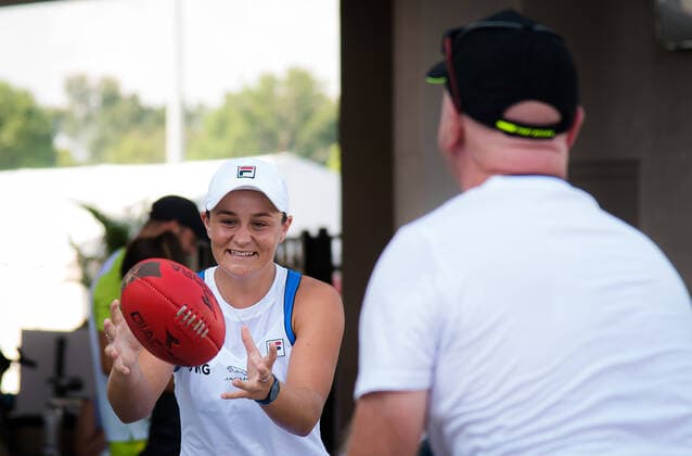 August 20, 2021, CINCINNATI, UNITED STATES: Ashleigh Barty of Australia before her quarter-final match at the 2021 Western & Southern Open WTA, Tennis Damen 1000 tennis tournament CINCINNATI UNITED STATES - ZUMAa181 20210820_zaa_a181_046 Copyright: xRobxPrangex