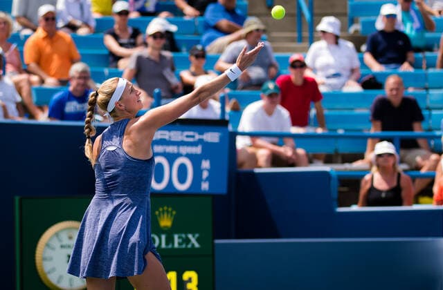 August 20, 2021, CINCINNATI, UNITED STATES: Petra Kvitova of the Czech Republic in action during her quarter-final match at the 2021 Western & Southern Open WTA, Tennis Damen 1000 tennis tournament against Angelique Kerber of Germany CINCINNATI UNITED STATES - ZUMAa181 20210820_zaa_a181_086 Copyright: xRobxPrangex