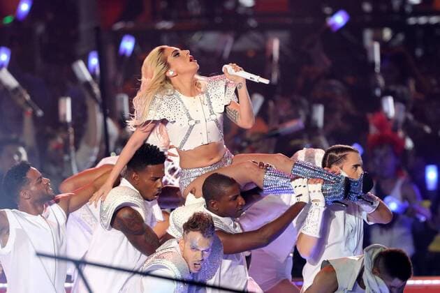 Mandatory Credit: Photo by Dave Shopland BPI Shutterstock (8269584y) Lady Gaga performing during the half-time show during Super Bowl 51 played at NRG Stadium Houston Texas on Sunday February 5th 2017 Superbowl 51 Half Time Show NRG Stadium, Houston, USA - 05 Feb 2017 Superbowl 51 Half Time Show NRG Stadium, Houston, USA - 05 Feb 2017  Copyright: xDavexShopland BPI Shutterstockx 8269584y