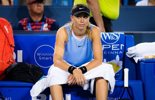 Mandatory Credit: Photo by Rob Prange Shutterstock (12324311dl) Paula Badosa of Spain in action during her quarter- final at the 2021 Western & Southern Open WTA, Tennis Damen 1000 tennis tournament Western & Southern Open Day Seven, Tennis, Cincinnati, USA, 20 Aug 2021 Western & Southern Open Day Seven, Tennis, Cincinnati, USA, 20 Aug 2021  Copyright: xRobxPrange Shutterstockx 12324311dl