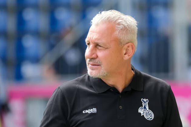 GER, Football, 3 Liga, 2021 2022, 2 Matchday, 1 FC Magdeburg MSV Duisburg, 21 08 2021, Coach Pavel Dochev MSV Duisburg before the match DFB DFL REGULATES PROHIBIT ANY USE OF PHOTOGRAPHS AS IMAGE SEQUENCES AND OR QUASI VIDEO, , Football, 3 Liga, 2021 2022, 2 Matchday, 21 08 2021, Magdeburg Copyright: xSchulz Eibner-Pressefotox ep_eer