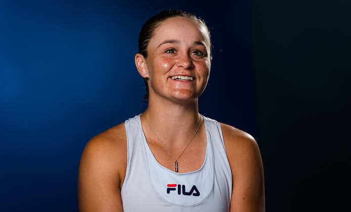 August 21, 2021, CINCINNATI, UNITED STATES: Ashleigh Barty of Australia talks to the media after reaching the final at the 2021 Western & Southern Open WTA, Tennis Damen 1000 tennis tournament against Angelique Kerber of Germany CINCINNATI UNITED STATES - ZUMAa181 20210821_zaa_a181_103 Copyright: xRobxPrangex
