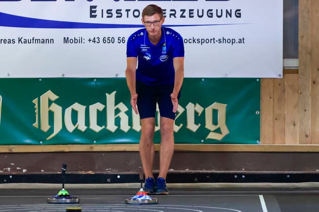 Final Four tournament of the four best teams of the summer federal league in the stick sport Passau Bavaria Germany stick sport men, 1 federal league south Final Four, summer 2021 on 21 08 2021 in the stick hall Neustift, picture shows Stefan Zellermayer TSV Hartpenning Passau stick hall Neustift Bavaria Germany