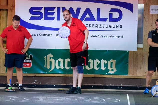 Final Four tournament of the four best teams of the summer federal league in the stick sport Passau Bavaria Germany stick sport men, 1 federal league south Final Four, summer 2021 on 21 08 2021 in the stick hall Neustift, picture shows Alexander Schäfer EC Passau Neustift Passau stick hall Neustift Bavaria Germany