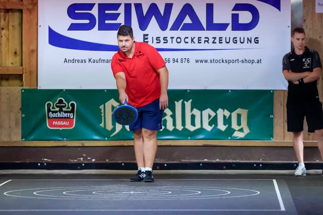 Final Four tournament of the four best teams of the summer federal league in the stick sport Passau Bavaria Germany stick sport men, 1 federal league south Final Four, summer 2021 on 21 08 2021 in the stick hall Neustift, picture shows Wolfgang Wimmer EC Passau Neustift Passau stick hall Neustift Bavaria Germany
