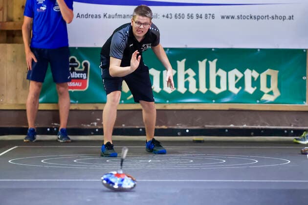 Final Four tournament of the four best teams of the summer federal league in the stick sport Passau Bavaria Germany stick sport men, 1 federal league south Final Four, summer 2021 on 21 08 2021 in the stick hall Neustift, picture shows Michael Lindner TSV Peiting Passau stick hall Neustift Bavaria Germany