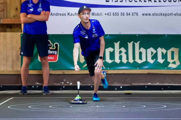 Final Four tournament of the four best teams of the summer federal league in the stick sport Passau Bavaria Germany stick sport men, 1 federal league south Final Four, summer 2021 on 21 08 2021 in the stick hall Neustift, picture shows Markus Mainka TSV Hartpenning Passau stick hall Neustift Bavaria Germany