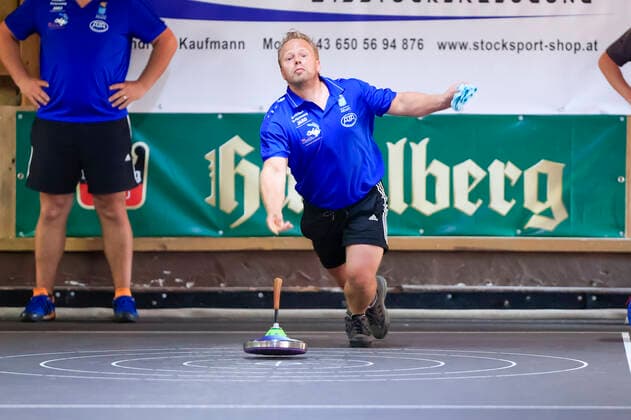 Final Four tournament of the four best teams of the summer federal league in the stick sport Passau Bavaria Germany stick sport men, 1 federal league south Final Four, summer 2021 on 21 08 2021 in the stick hall Neustift, picture shows Peter Erlacher TSV Hartpenning Passau stick hall Neustift Bavaria Germany