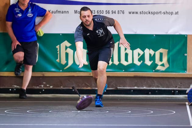 Final Four tournament of the four best teams of the summer federal league in the stick sport Passau Bavaria Germany stick sport men, 1 federal league south Final Four, summer 2021 on 21 08 2021 in the stick hall Neustift, picture shows Matthias Adler TSV Peiting Passau stick hall Neustift Bavaria Germany