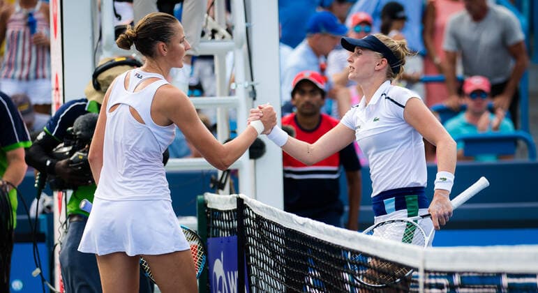 Tennis, WTA Tournament in Cincinnati, Jil Teichmann - Karolina Pliskova