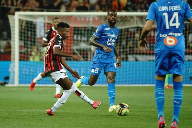 Hicham Boudaoui (OGC Nice) FOOTBALL : OGC Nice vs Olympique de Marseille - Ligue 1 Uber Eats - Nice - 22 08 2021 NorbertScanella PanoramiC 