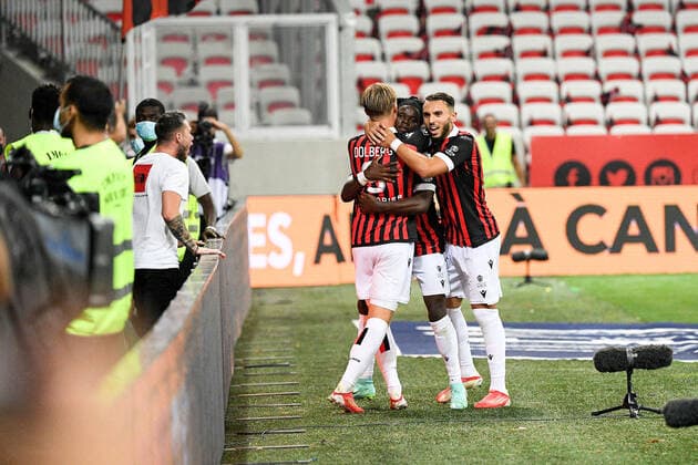 JOIE - FAIR PLAY - 11 AMINE GOUIRI (OGCN) FOOTBALL : Nice vs Marseille - Ligue 1 Uber Eats - 22 08 2021 FEP Panoramic 