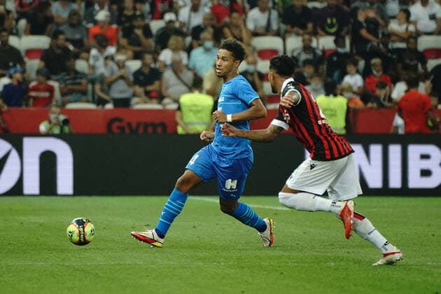 Boubacar Kamara (Olympique de Marseille) FOOTBALL : OGC Nice vs Olympique de Marseille - Ligue 1 Uber Eats - Nice - 22 08 2021 NorbertScanella PanoramiC 