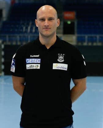 23 08 2021, xgox, handball LIQUI MOLY HBL, SC Magdeburg photo session emspor, v l Daniel Mueller Magdeburg, athletic trainer portrait, portraet, single picture Magdeburg