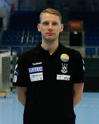 23 08 2021, xgox, handball LIQUI MOLY HBL, SC Magdeburg photo opportunity emspor, f l Felix Eckert Magdebrug, Zeugwart Magdeburg