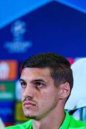210823 Kiril Despodov during a press conference with Ludogorets on August 23, 2021 in Razgrad Photo Ludvig Thunman BILDBYRAN at LT LT0192 fotboll football soccer fotball champions league presskonferens press conference ludogorets bbeng,  Copyright: LUDVIGxTHUNMAN BB210823LT059