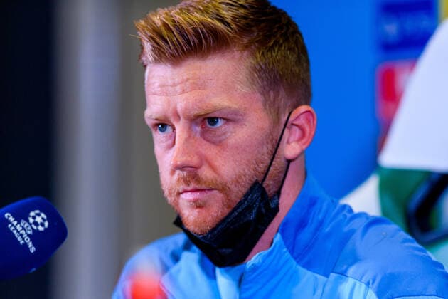 210823 Anders Christiansen during a press conference with Malmö FF ahead of the UEFA Champions League playoff match against Ludogorets on August 23, 2021 in Razgrad Photo Ludvig Thunman BILDBYRAN kod LT LT0191 fotboll football soccer fotball champions league träning presskonferens training practice press conference malmö ff bbeng,  Copyright: LUDVIGxTHUNMAN BB210823LT066
