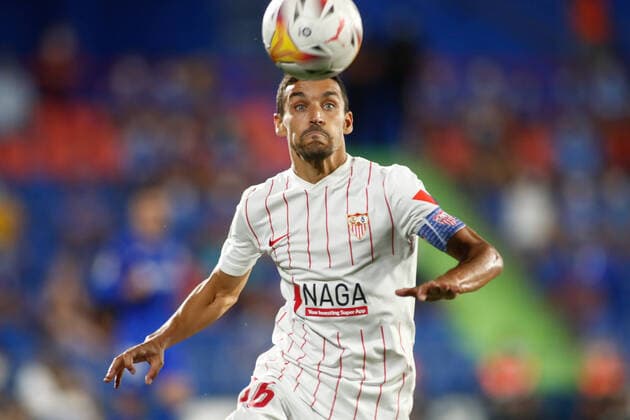 August 23, 2021, GETAFE, MADRID, SPAIN: Jesus Navas of Sevilla in action during spanish league, La Liga Santander, football match played between Getafe CF and Sevilla FC at Coliseo Alfonso Perez Stadium on August 23, 2021, in Getafe, Madrid, Spain. GETAFE SPAIN - ZUMAa181 20210823_zaa_a181_059 Copyright: xOscarxJ.xBarrosox