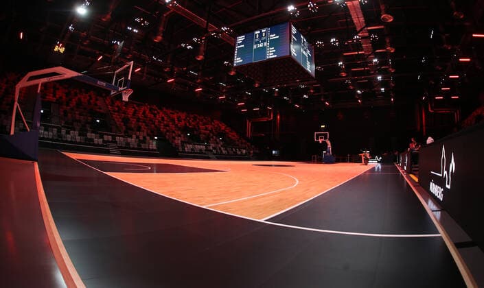 25 08 2021 Basketball Nuremberg Falcons Basketball Club NBC Official Inauguration of the Kia Metropol Arena Sports Photo Zink DaMa Symbol Image Symbol Photo Feature Impression Empty Arena Hall Hall Panorama Panorama Kia Metropol Arena