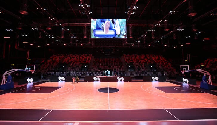 25 08 2021 Basketball Nuremberg Falcons Basketball Club NBC Official Inauguration of the Kia Metropol Arena Sports Photo Zink DaMa Symbol Image Symbol Photo Feature Impression Empty Arena Hall Hall Panorama Panorama Kia Metropol Arena