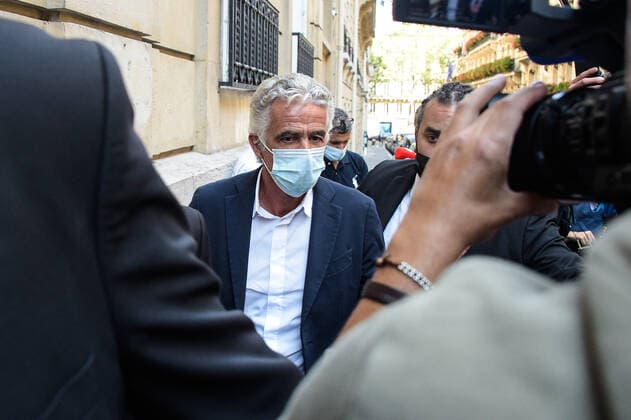 Fußball, LFP Anhörung nach Ausschreitungen im Spiel OGC Nizza gegen Olympique Marseille Jean Pierre Rivere ( president OGC NIce ) arrive a la commission de discipline de la LFP FOOTBALL : Jean Pierre Rivere et Pablo Longoria a la commission de discipline de la LFP - Paris - 25 08 2021 FedericoPestellini Panoramic 