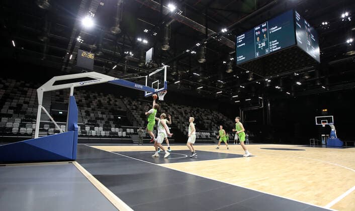 25 08 2021 Basketball Nuremberg Falcons Basketball Club NBC Official Inauguration of the Kia Metropol Arena Sports Photo Zinc DaMa Show Insert Basketball Game