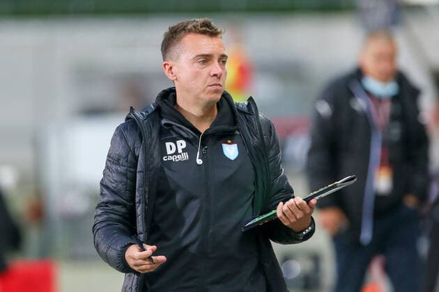 Zwickau, 24 08 2021, GGZ Arena, Football, Men, 3 Liga, Saison 2021 2022, 5 Spieltag , FSV Zwickau FC Viktoria 1889 Berlin 1 1 1 0 , Im Bild Co Trainer David Pietrzyk Viktoria , According to the regulations of the DFB, Deutscher Fußball Bund, it is prohibited, DFB regulations prohibit any use of photographs as image sequences and or quasi video, in the stadium or from the match.