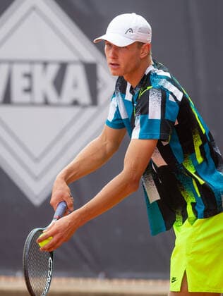 BNP Paribas Polish Cup Szymon Kielan (POL), in action during ATP, Tennis Herren Challenger BNP Paribas Polish Cup in Warsaw, Poland, on August 25, 2021. Warsaw Poland jastrzebowski-bnpparib210825_nppqo  Copyright: xFotoxOlimpikx