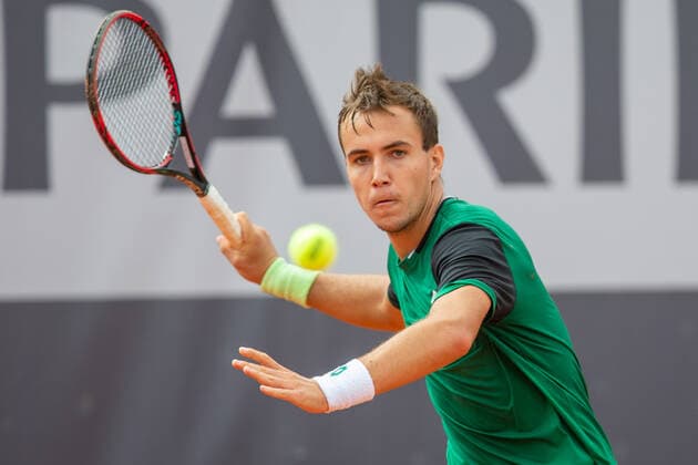 BNP Paribas Polish Cup Daniel Michalski (POL), in action during ATP, Tennis Herren Challenger BNP Paribas Polish Cup in Warsaw, Poland, on August 25, 2021. Warsaw Poland jastrzebowski-bnpparib210825_npUGr  Copyright: xFotoxOlimpikx