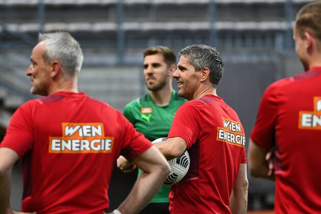 Football, EL Quali, Rapid Vienna Training and Press Conference