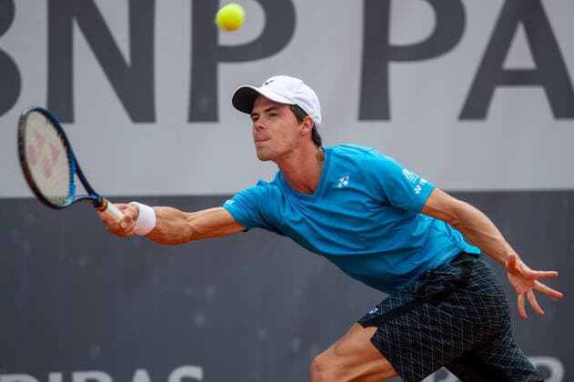BNP Paribas Polish Cup Daniel Altmaier (GER), in action during ATP, Tennis Herren Challenger BNP Paribas Polish Cup in Warsaw, Poland, on August 25, 2021. Warsaw Poland jastrzebowski-bnpparib210825_nph5o  Copyright: xFotoxOlimpikx