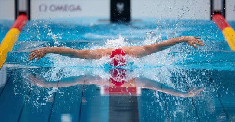 August 25, 2021, Tokyo, Japan: Reece Dunn GBR competes in the Men s 100m Butterfly - S14 Swimming at the Tokyo Aquatics Centre. Tokyo 2020 Paralympic Games.. Tokyo Japan - ZUMAz03_ 20210825_sop_z03_198 Copyright: xOISx