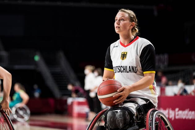 Tokyo 2020 Paralympic Games Wheelchair Basketball , 26 08 2021 TOKYO, JAPAN 26 August Wheelchair Basketball, Germany vs Australia Women, on Day 2 of the Tokyo 2020 Paralympic Games at Musashino Forest Plaza on 25 08 2021 in Tokyo Japan Lena Knippelmeyer 14, Germany Copyright: xBEAUTIFULxSPORTS Wunderlx