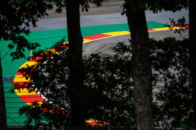 Track kerb atmosphere during the Formula 1 Belgium Grand Prix, 12th round of the 2021 FIA Formula One World Championship, WM, Weltmeisterschaft from August 27 to 29, 2021 on the Circuit de Spa-Francorchamps, in Stavelot, near Liege, Belgium - FORMULE 1 : Grand prix de belgique - 26 08 2021 DPPI PANORAMIC  20210826_GOODEN__GO05414