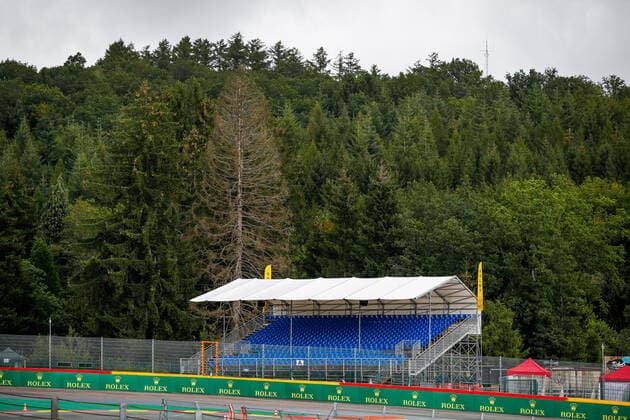 Grandstands during the Formula 1 Belgium Grand Prix, 12th round of the 2021 FIA Formula One World Championship, WM, Weltmeisterschaft from August 27 to 29, 2021 on the Circuit de Spa-Francorchamps, in Stavelot, near Liege, Belgium - FORMULE 1 : Grand prix de belgique - 26 08 2021 DPPI PANORAMIC  20210826_GOODEN__GO05415