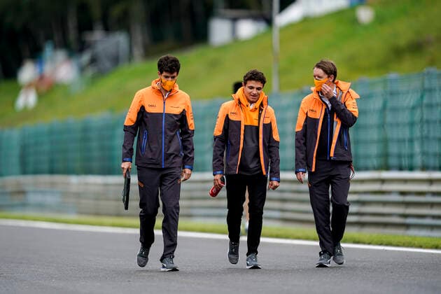 August 26, 2021, Francorchamps, Belgium: LANDO NORRIS of Great Britain and McLaren F1 Team is seen during preparations of the 2021 FIA Formula 1 Belgian Grand Prix at Circuit de Spa-Francorchamps in Francorchamps, Belgium. Francorchamps Belgium - ZUMAg147 20210826_zap_g147_017 Copyright: xJamesxGasperottix