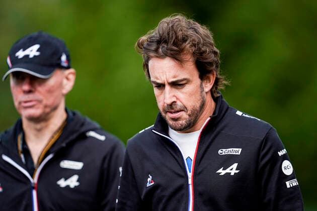 August 26, 2021, Francorchamps, Belgium: FERNANDO ALONSO of Spain and Alpine F1 Team is seen during preparations of the 2021 FIA Formula 1 Belgian Grand Prix at Circuit de Spa-Francorchamps in Francorchamps, Belgium. Francorchamps Belgium - ZUMAg147 20210826_zap_g147_025 Copyright: xJamesxGasperottix