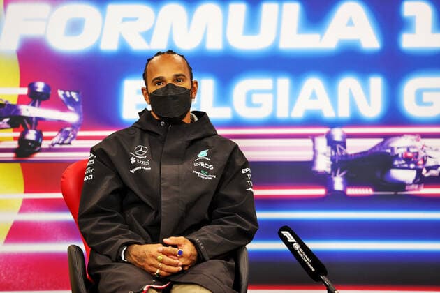 F1 Grand Prix of Belgium 44 Lewis Hamilton (GBR, Mercedes-AMG Petronas F1 Team), F1 Grand Prix of Belgium at Circuit de Spa-Francorchamps on August 26, 2021 in Spa-Francorchamps, Belgium. (Photo by xpbimages.com XPB Images FIA Pool via HOCH ZWEI) Spa-Francorchamps Belgium Poolfoto HOCH ZWEI Pool XPB Images ,EDITORIAL USE ONLY