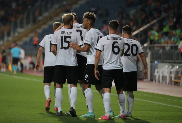 Randers Marvin Egho celebrates with his team mates after scoring a goal during the UEFA Europa League play off second leg football match between Galatasaray and Randers at Recep Tayyip Erdogan Stadium in Istanbul, on August 26, 2021, Istanbul Denmark  Copyright: x cop117 spdk20210826-201745-L