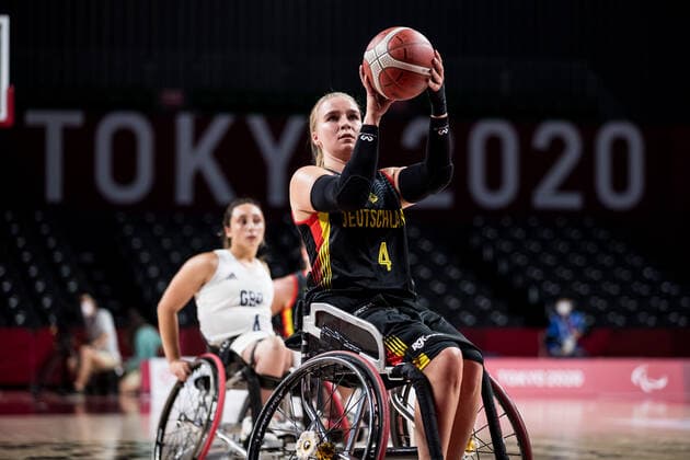 Tokyo 2020 Paralympic Games Wheelchair Basketball , 27 08 2021 TOKYO, JAPAN 27 August Wheelchair Basketball, Great Britain vs Germany Women, on Day 3 of the Tokyo 2020 Paralympic Games at Musashino Forest Sport Plaza on 27 08 2021 in Tokyo Japan Mareike Miller 4, Germany Copyright: xBEAUTIFULxSPORTS Wunderlx