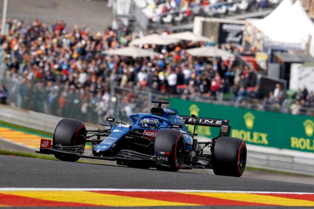 14 Fernando Alonso ESP, Alpine F1 Team , F1 Grand Prix of Belgium at Circuit de Spa Francorchamps on August 27, 2021 in Spa Francorchamps, Belgium Photo by HOCH ZWEI Spa Francorchamps Belgium