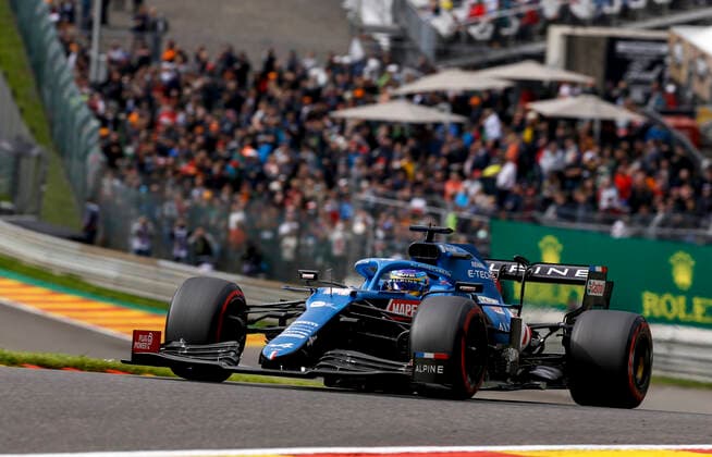 14 Fernando Alonso ESP, Alpine F1 Team , F1 Grand Prix of Belgium at Circuit de Spa Francorchamps on August 27, 2021 in Spa Francorchamps, Belgium Photo by HOCH ZWEI Spa Francorchamps Belgium