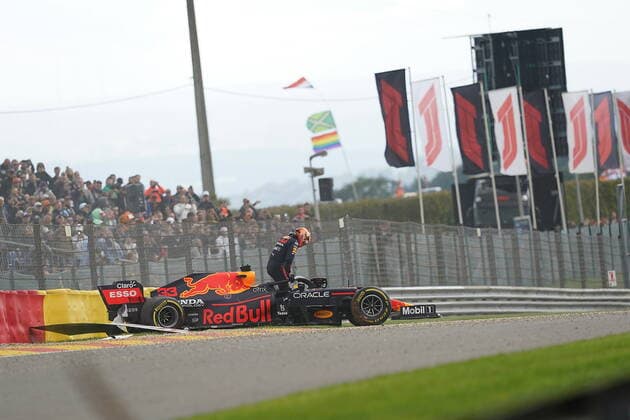 Formula 1, Belgian GP, Max Verstappen accident