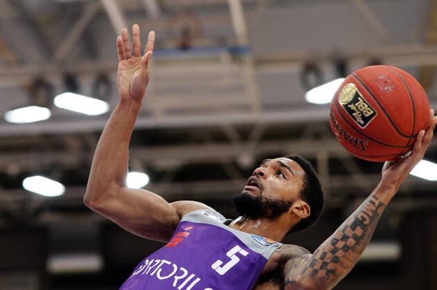 BG Göttingen Eisbären Bremerhaven 28 08 2021, Basketball Bundesliga, 2021 2022 season, preparation, BG Göttingen Eisbären Bremerhaven Göttingens Jeff Roberson in action Göttingen Lower Saxony Germany.
